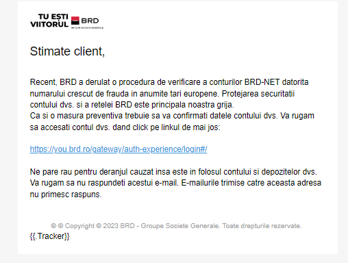 BRD · email phishing
